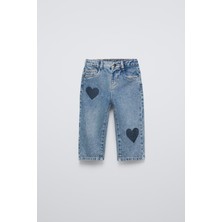 Kız Çocuk Kalpli Denim P