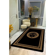 Doruklar Home Collection Kaymaz Taban Yıkanabilir Dijital Baskı Dekoratif Modern Desenli Apollo Serisi Dot Taban Halı AP05