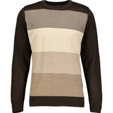 Finesuits Erkek Desenli Yünlü Kazak 2422201023.DSOYR