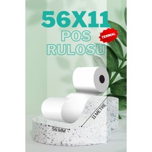 56X11 Termal Pos Rulo Yeni Nesil Yazarkasa Rulosu 1 Paket 10 Adet 11MT