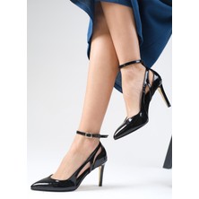 Mio Gusto Diana Siyah Renk Rugan Kadın Topuklu Ayakkabı