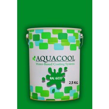 Aquacool Trend Akrilik Hobi Boya 2,5 kg Su Bazlı Hibrit Dönüşüm Boyası Ral 6037 Saf Yeşil