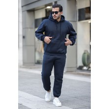 Unisex Basic Relax Fit Lacivert Eşofman Takımı