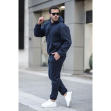 Unisex Basic Relax Fit Lacivert Eşofman Takımı