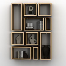 Kutu Raf - Model 9 ( Derinlik 20 cm ) Krem ( Mat )