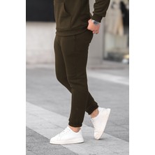 Unisex Basic Relax Fit Haki Jogger Eşofman Altı
