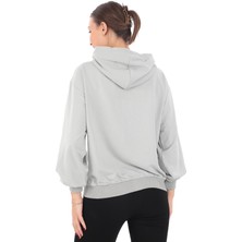 Pachie Kapüşonlu Cepli Gri Renk Sweatshirt (PCST038)