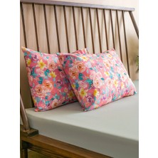 LC Waikiki Çiçek Baskılı Pamuklu Yastık Kılıfı 2'li 50 x 70  cm