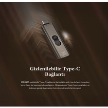 Transcend Type-C 10GBPS Gizlenebilir Başlıklı Taşınabilir Metal Kasa SSD