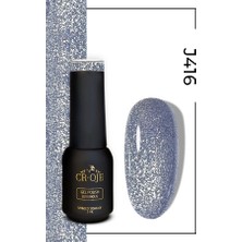 Cr-Oje Kalıcı Oje J416 - Simli Mavi (5 ML)