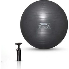 Slazenger Gymball 55 cm (Pompa Dahildir) Unisex Pilates Topu Gri