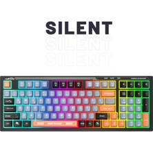 Everest Kb-98 Sessiz Rainbow Q Türkçe Klavye Membrane Oyuncu Klavyesi Gaming Klavye