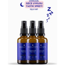 Monapieta Mükemmel Gece Uykusu Yastık Spreyi | Kaliteli & Derin Uyku | 11 Değerli Esansiyel Yağ | 3x50 ml