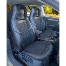 Turkuaz Oto Koltuk Kılıfı Pum Serisi Ön ve Arka Set Siyah