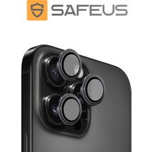 Safeus iPhone 16 Pro 9h Safir Temperli Kamera Lens Koruyucu