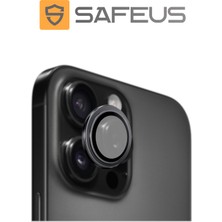 Safeus iPhone 16 Pro 9h Safir Temperli Kamera Lens Koruyucu