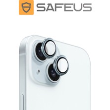 Safeus iPhone 15 Plus 9h Safir Temperli Kamera Lens Koruyucu