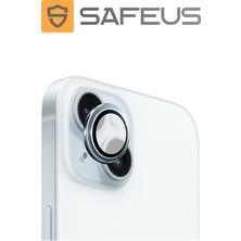 Safeus iPhone 15 Plus 9h Safir Temperli Kamera Lens Koruyucu