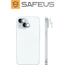 Safeus iPhone 15 Plus 9h Safir Temperli Kamera Lens Koruyucu