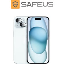 Safeus iPhone 15 Plus 9h Safir Temperli Kamera Lens Koruyucu