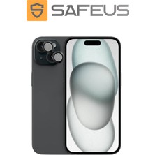 Safeus iPhone 15 Plus 9h Safir Temperli Kamera Lens Koruyucu