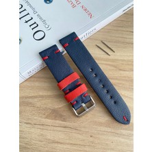 Düz Lacivert Gerçek Deri Saat KORDONU.18,20,22,24,26MM.GENIŞLIK Seçenekleri. Sipariş Üzerine Üretilir.