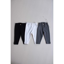 Oh la la Koala For Little Ones Ohlala Koala 3lü Penye Bebek Tayt Siyah Antrasit Beyaz Erkek Çocuk %100 Pamuk Günlük Kullanım