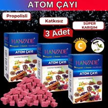 Hanzade Bitkisel Propolisli - C Vitaminli - Kara Mürverli Atom Çayı Kış Çayı 150 gr x 3 Adet