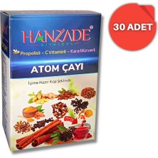 Hanzade Bitkisel Propolisli - C Vitaminli - Kara Mürverli Atom Çayı Kış Çayı 150 gr x 30 Adet