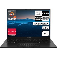 Asus Zenbook 14 Ryzen 7-8840HS 16-Gbddr5 1 Tbssd 14" OLED Fhd Windows 11 Home Notebook UM3406HA-QD098 Bt8