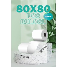 80X80 Termal Plasiyer Adisyon Yazıcı Sıramatik Rulosu 1 Paket 10 Adet 80MT