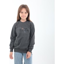 Slazenger DUNA IN Unisex Çocuk Sweatshirt Koyu Gri
