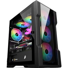 1st Player Trılobıte T3-G Siyah 600W 80+ Raınbow 4X12CM Fan Temperli Cam USB 3.0 M-Atx Kasa