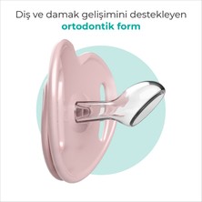 Mamajoo Ortodontik Damaklı Emzik, Powder Pink, 12+ Ay, Emzik Saklama & Sterilizasyon Kutulu, İkili Set