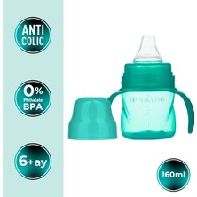Mamajoo Kulplu Akıtmaz Alıştırma Bardağı, Anti-kolik, Yeşil 160 ml, 6 Ay+                            