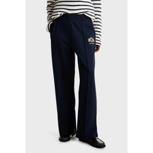 Tommy Hilfiger Pamuklu Regular Fit Yüksek Bel Bol Paça Jogger Pantolon Bayan Pantolon WW0WW43862 C1G