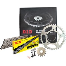 Dıd Ktm 640 Lc4 Enduro Zincir Dişli Seti (1999-2007) X-Ringli Zincir (Çelik Renk)