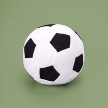 Evidea Futbol Topu Figürlü Yastık Siyah Beyaz 30X30 cm %100 Polyester Malzeme ile Yumuşak