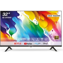 Mediastar 32" 82 Ekran Uydu Alıcılı HD Ready Android  LED TV