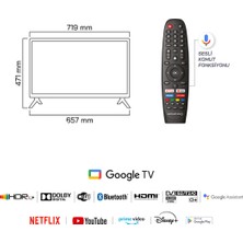 Mediastar 32" 82 Ekran Uydu Alıcılı HD Ready Android  LED TV