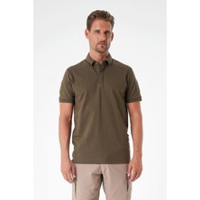 Canik Casual Ryker Polo T-Shirt (Cırtlı) Haki - 5xl