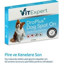 Vitexpert Droplus Köpek Damlası Pire Dış Parazit Bit Kene Deri Bakımı Için Bitkisel Damla 1-10 kg 5 Tüp