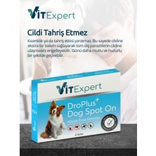 Vitexpert Droplus Köpek Damlası Pire Dış Parazit Bit Kene Deri Bakımı Için Bitkisel Damla 1-10 kg 5 Tüp