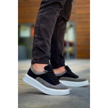 Kazax KB-005 Kuback Siyah Gri Süet Bağcıklı  Günlük Erkek  Ayakkabı