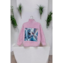 Kız Çocuk Elsa Temalı Peluş Ceket Kız Çocuk Elsa Baskılı Peluş Hırka Peluş Hırka