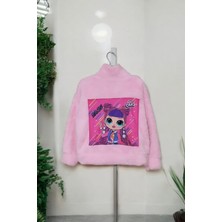 Kız Çocuk Lol Desenli Peluş Ceket Kız Çocuk Lol Temalı Peluş Hırka Peluş Ceket