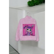 Kız Çocuk Lol Desenli Peluş Ceket Kız Çocuk Lol Temalı Peluş Hırka Peluş Ceket