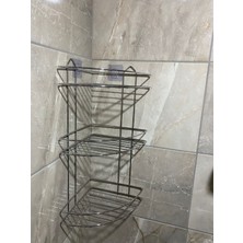 SF House 3 Katlı Banyo Askılık, Banyo Köşe Askılık, Paslanmaz Banyo Askılık, Banyo Düzenleyici, Şampuan Askılık,