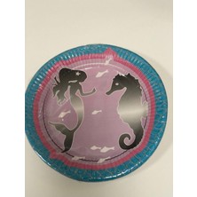 Deniz Kızı Karton Tabak 8'li