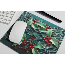 Nino Store Kokina Çiçeği Yılbaşı Temalı Baskılı Hediyelik Mousepad